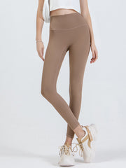 Sculpted Contour High-Waist Leggings in Caramel color, full length, with a smooth finish.