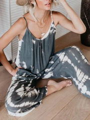 Vibrant Tie-dye Wide-leg Romper