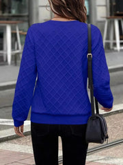 Textured Quarter-zip Sweatshirt in Pink, view 13