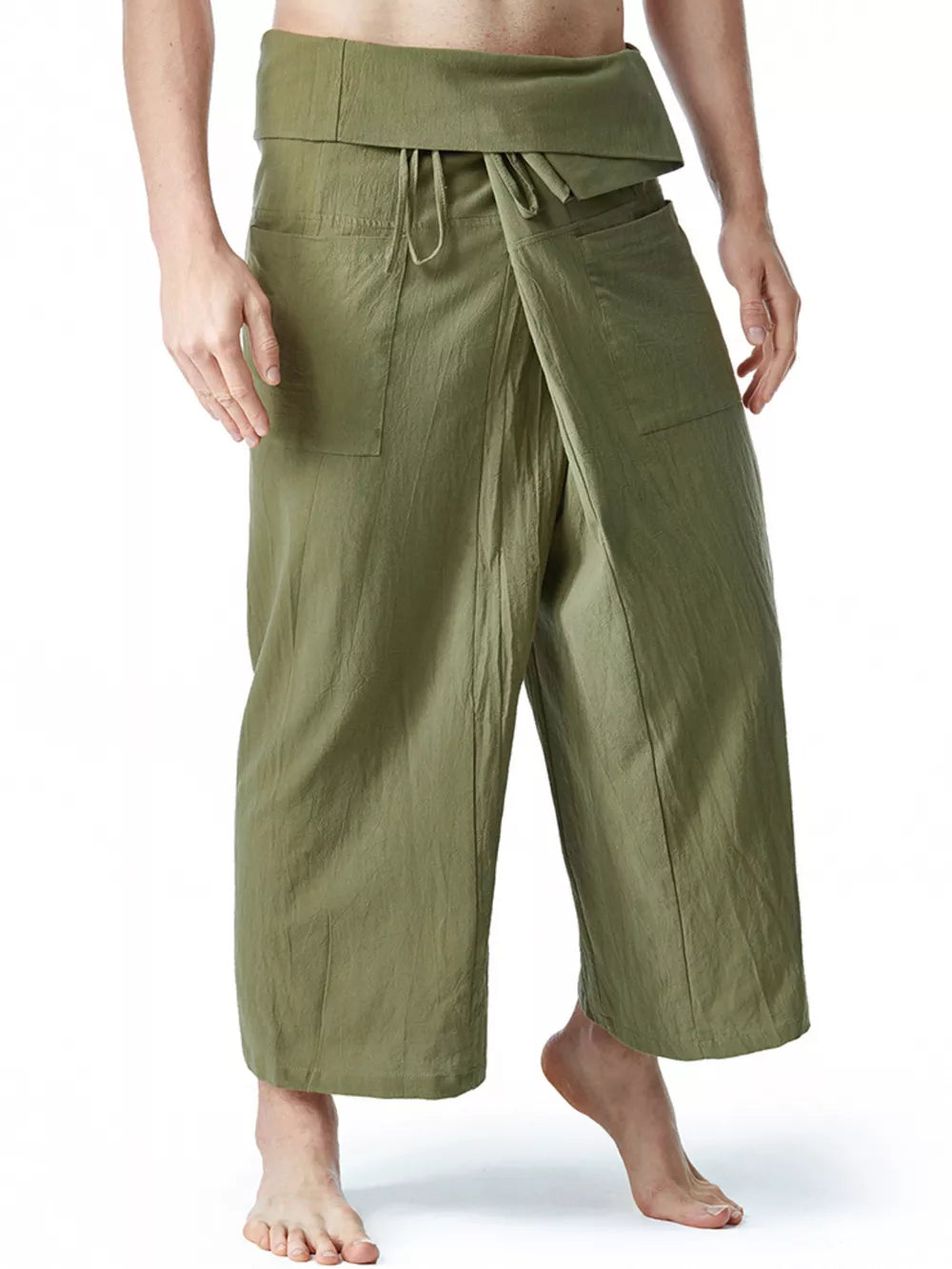 Men's Loose Fit Sweatpants With Tie Waist, front view