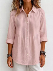 Men's Plus Size Long Sleeve Button-up Shirt, front view