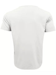 Men's Full Size V-neck Pocket T-shirt in Black, close-up detail