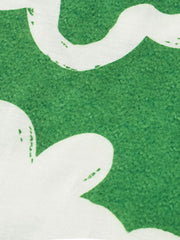 Toddler green clover print cotton set with crew neck.