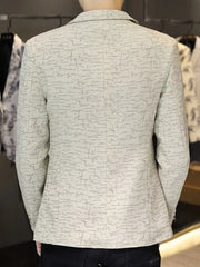 Abstract Patterned Slim Fit Men's Blazer