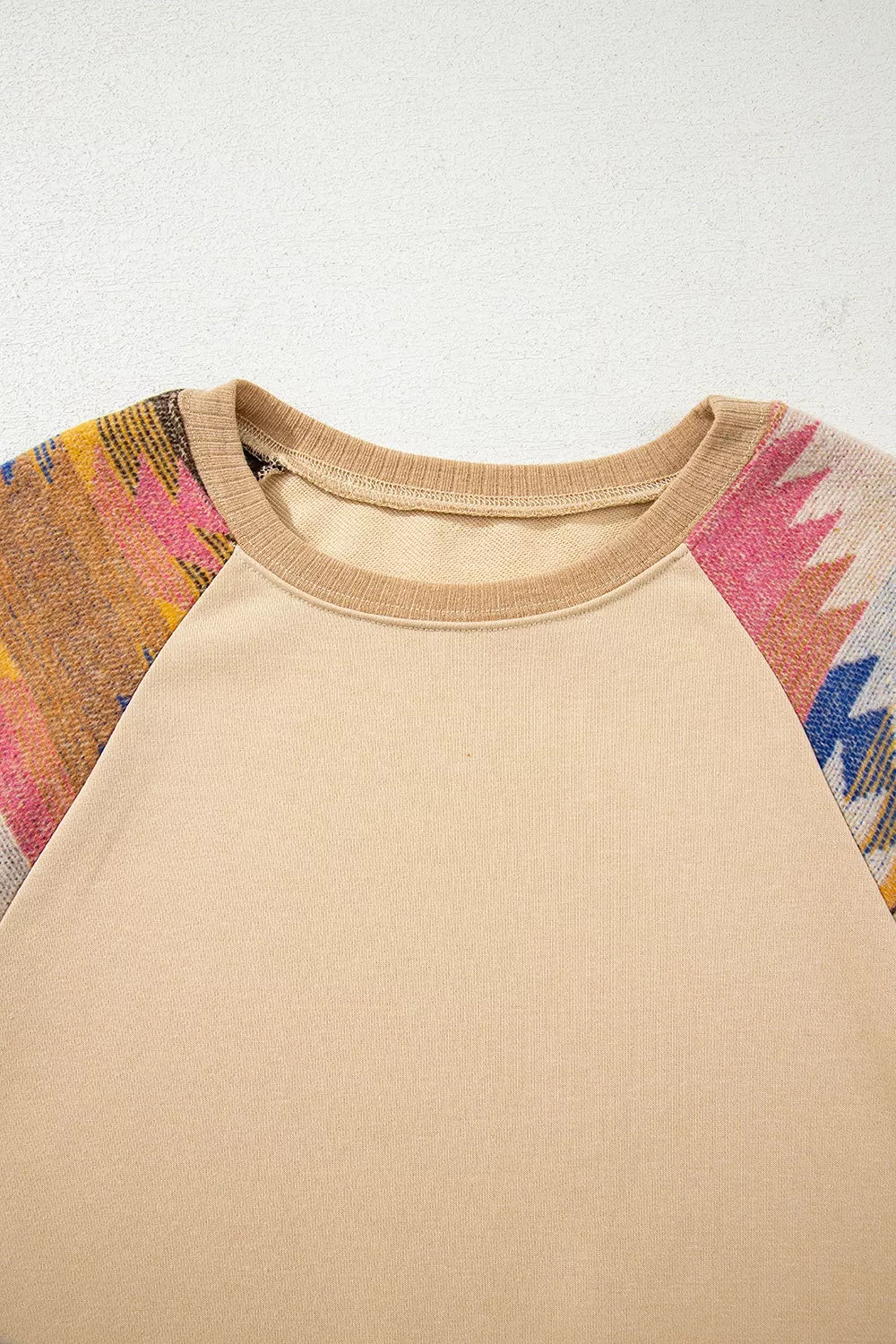 Sequined Rodeo Graphic Aztec Bubble Sleeve Sweatshirt, alternate angle