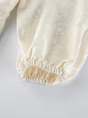 Jacquard Bomber Jacket With Drawstring Waist option 8