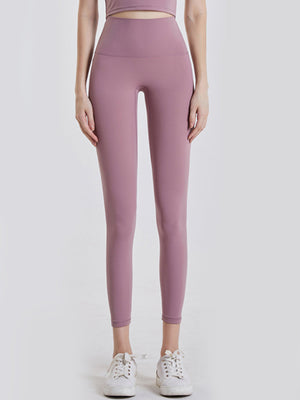 FlexFit wideband 7/8 leggings in Dusty Pink, high-waisted activewear pants.
