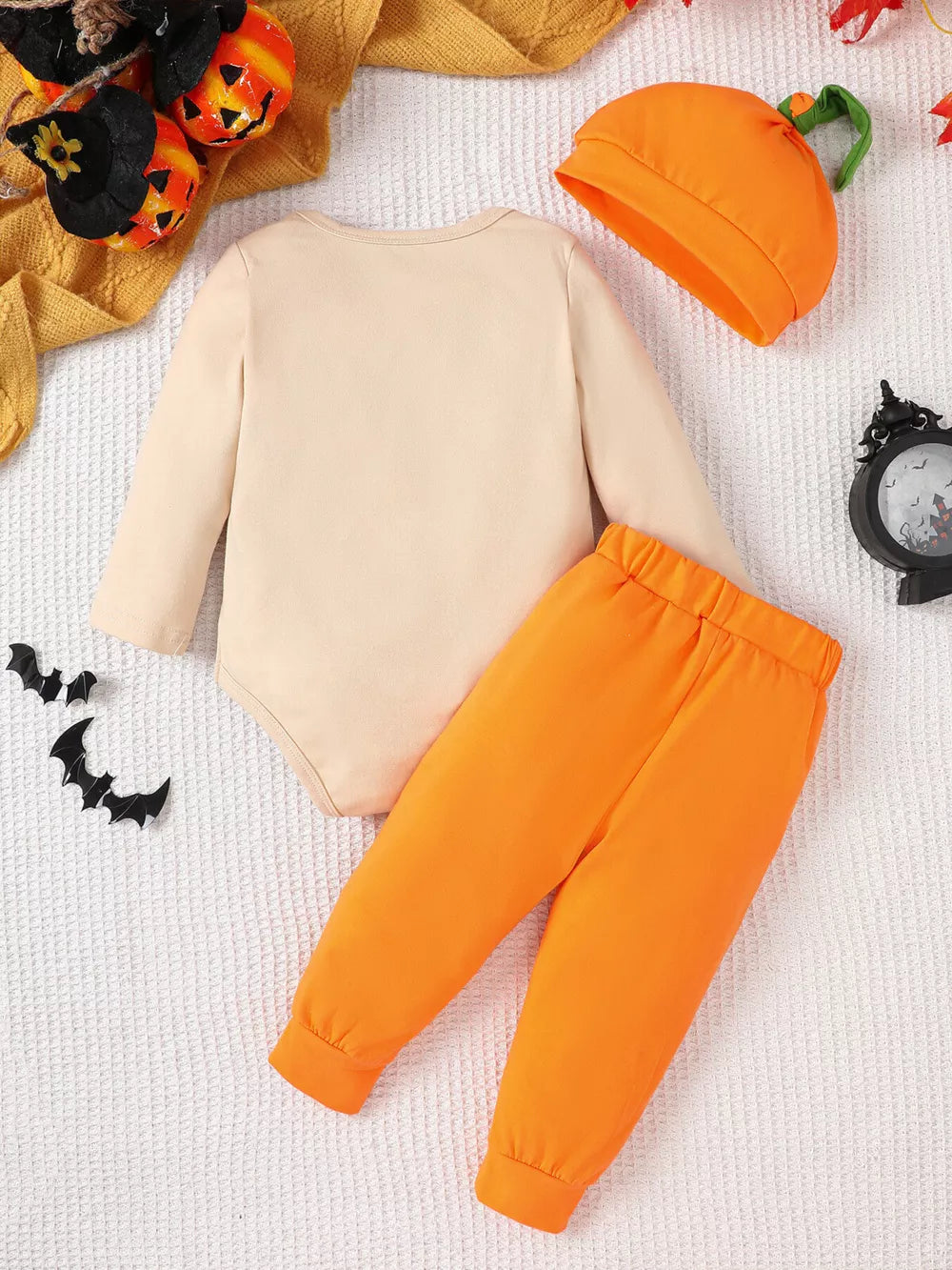 Children's Dinosaur Long Sleeve Bodysuit And Pants Set in Green, model styling view