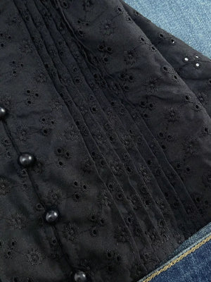 Lace V-neck Cap Sleeve Blouse, alternate angle