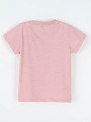 Children's Striped Dinosaur Short Sleeve Tee, back view
