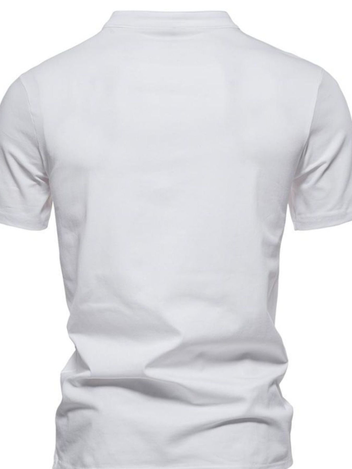 Men's white cotton short sleeve t-shirt, basic crew neck style