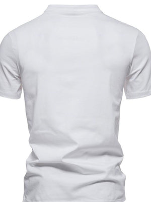 Men's white cotton short sleeve t-shirt, basic crew neck style