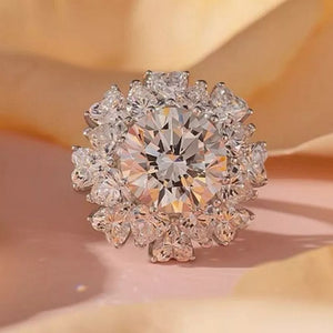 5 Carat 925 Sterling Silver Moissanite Ring, fit detail