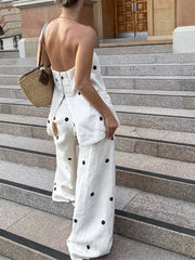 Chic Polka Dot Two-piece Set