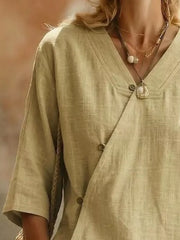 Surplice 3/4 Sleeve Blouse, side view