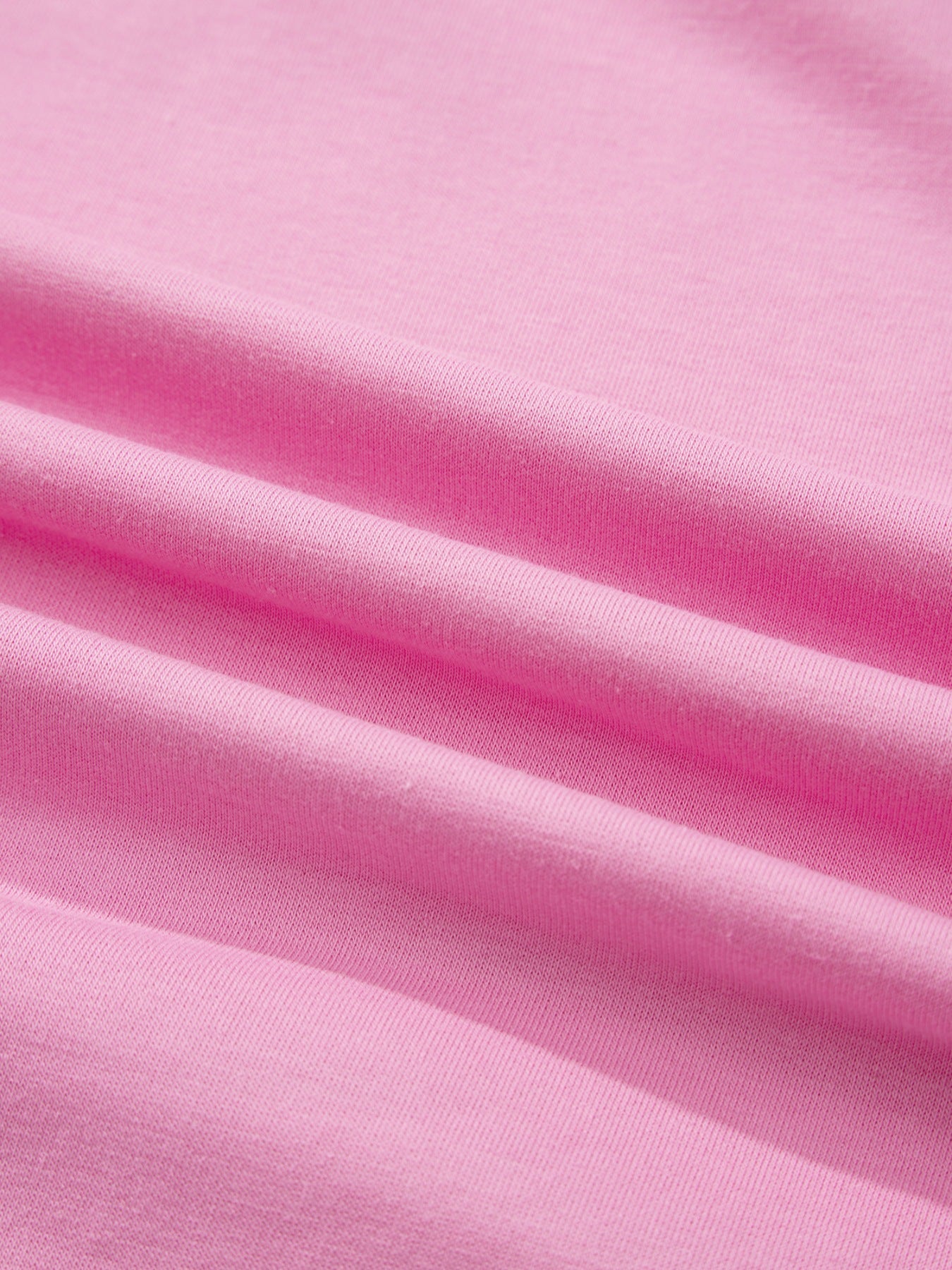 Pink cotton crew-neck sweatshirt with embroidered heart detail
