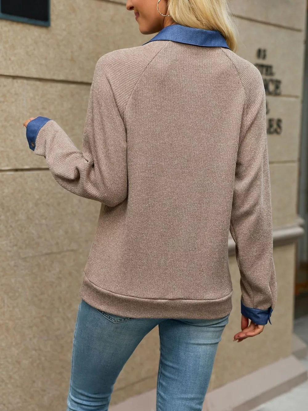 polo shirt in denim blue