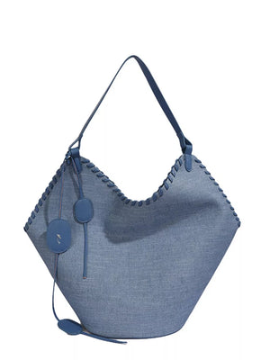 Casual Large Capacity Shoulder Bag in Brown, back view