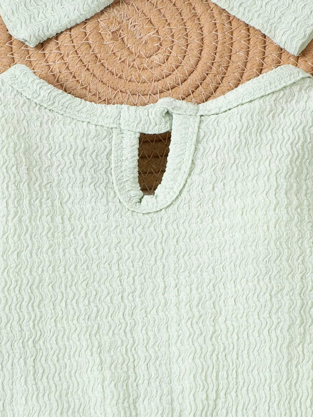 Children's Bow Tank And Shorts Set in Light Green, back view