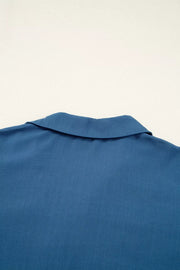 Ruffled Sleeve Buttoned Blouse