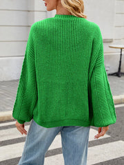 Cable Knit Button-up Cardigan in Black, view 21