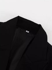 Button-down Blazer Dress With Cut-out Waist in White, editorial view