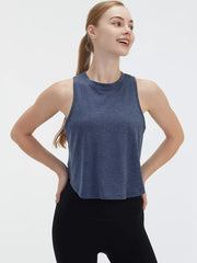 Cutout Back Active Tank With Tie Detail