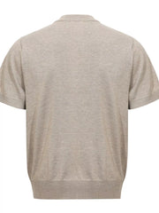 Men's Short Sleeve Henley Knit Top in Khaki, product detail