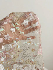 Sequin Halter Neck Cami, close-up detail