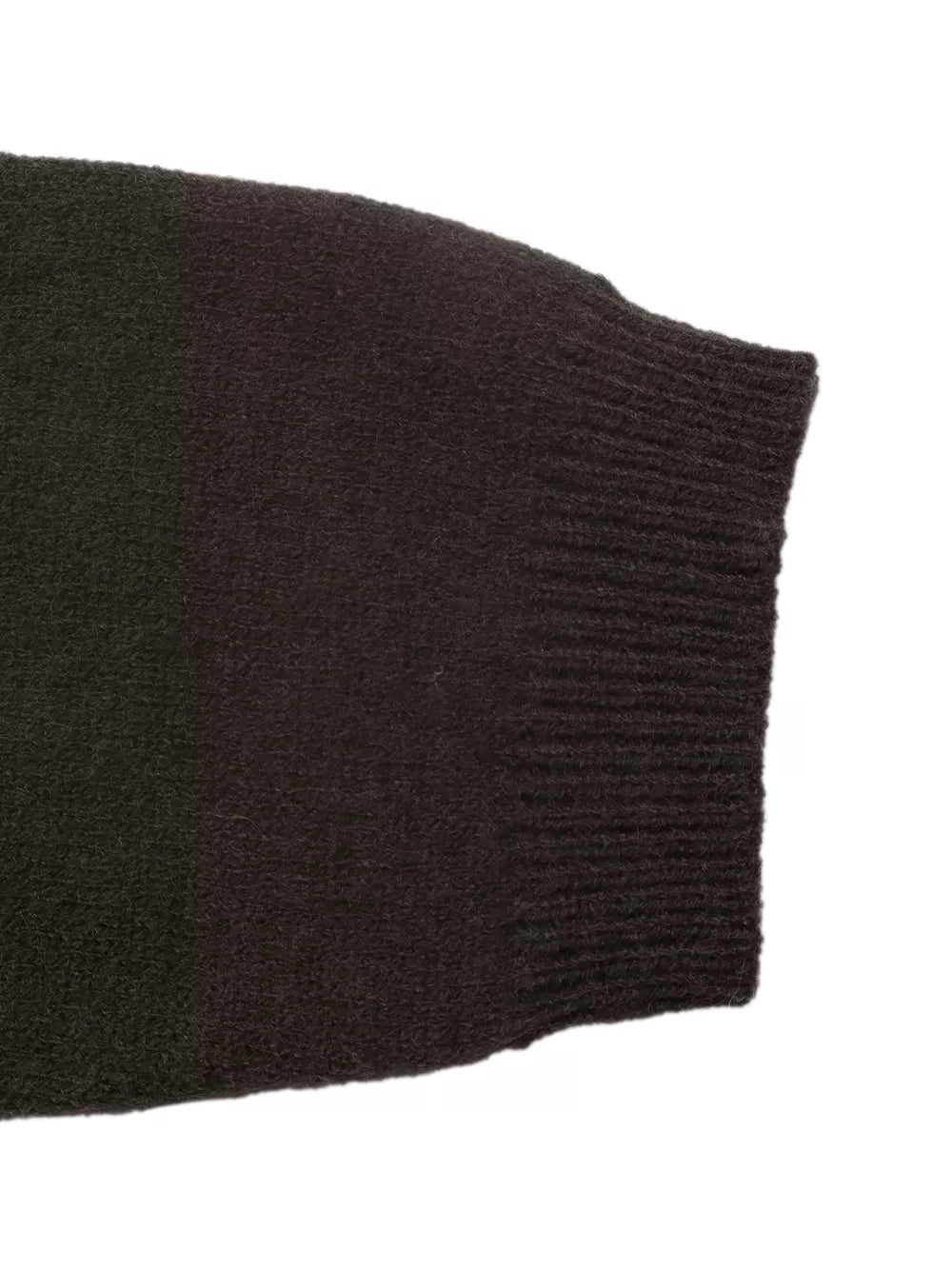 Crew Neck Button-up Cardigan in Brown, product detail