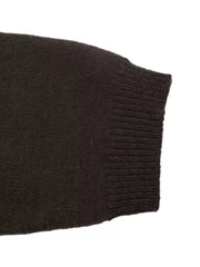 Crew Neck Button-up Cardigan in Brown, product detail