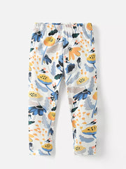 Toddler pants with whimsical floral print, elastic waist, and comfortable cotton fabric.