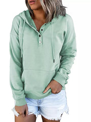 Full Size Kangaroo Pocket Drawstring Hoodie in Army Green, view 16
