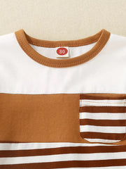 Children's Striped T-shirt And Shorts Set, alternate angle