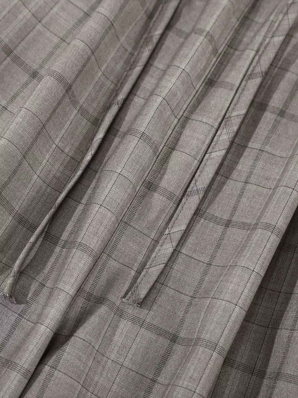 Men's Plaid Wide-leg Pants in Gray, model styling view