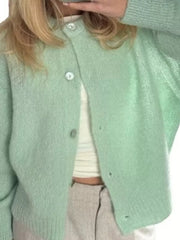 Ribbed Long-sleeve Top in Pink, product detail