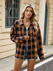 Plaid Button Up Shirt in Yellow with buttoned