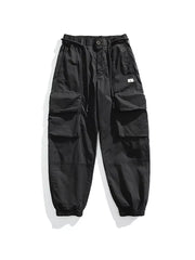 Men's Full Size Multiple Pockets Sweatpants Set in Khaki, front view