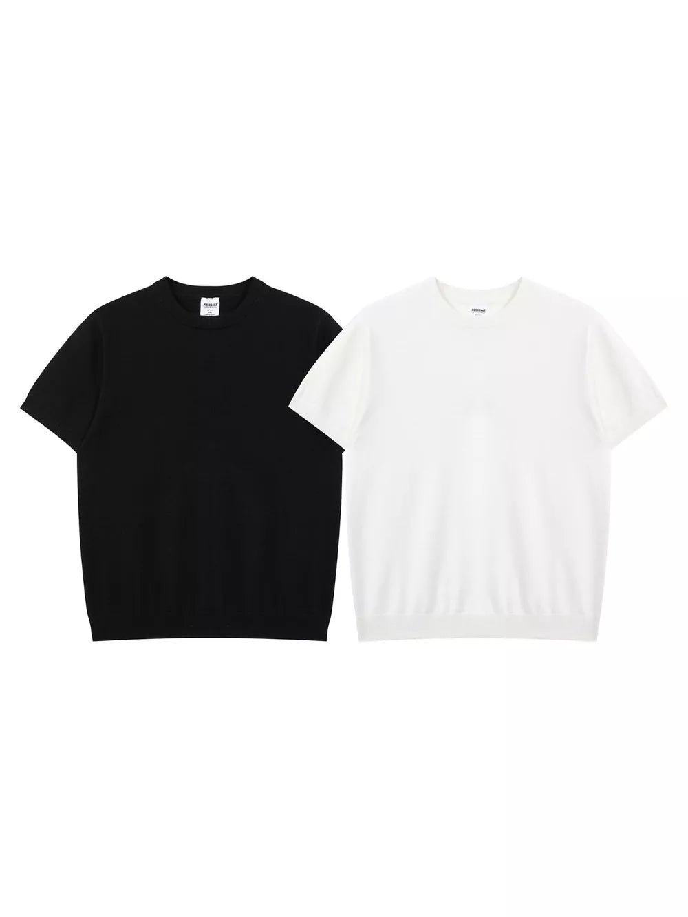 Men's Classic Short Sleeve Knit Top in Black, fabric detail