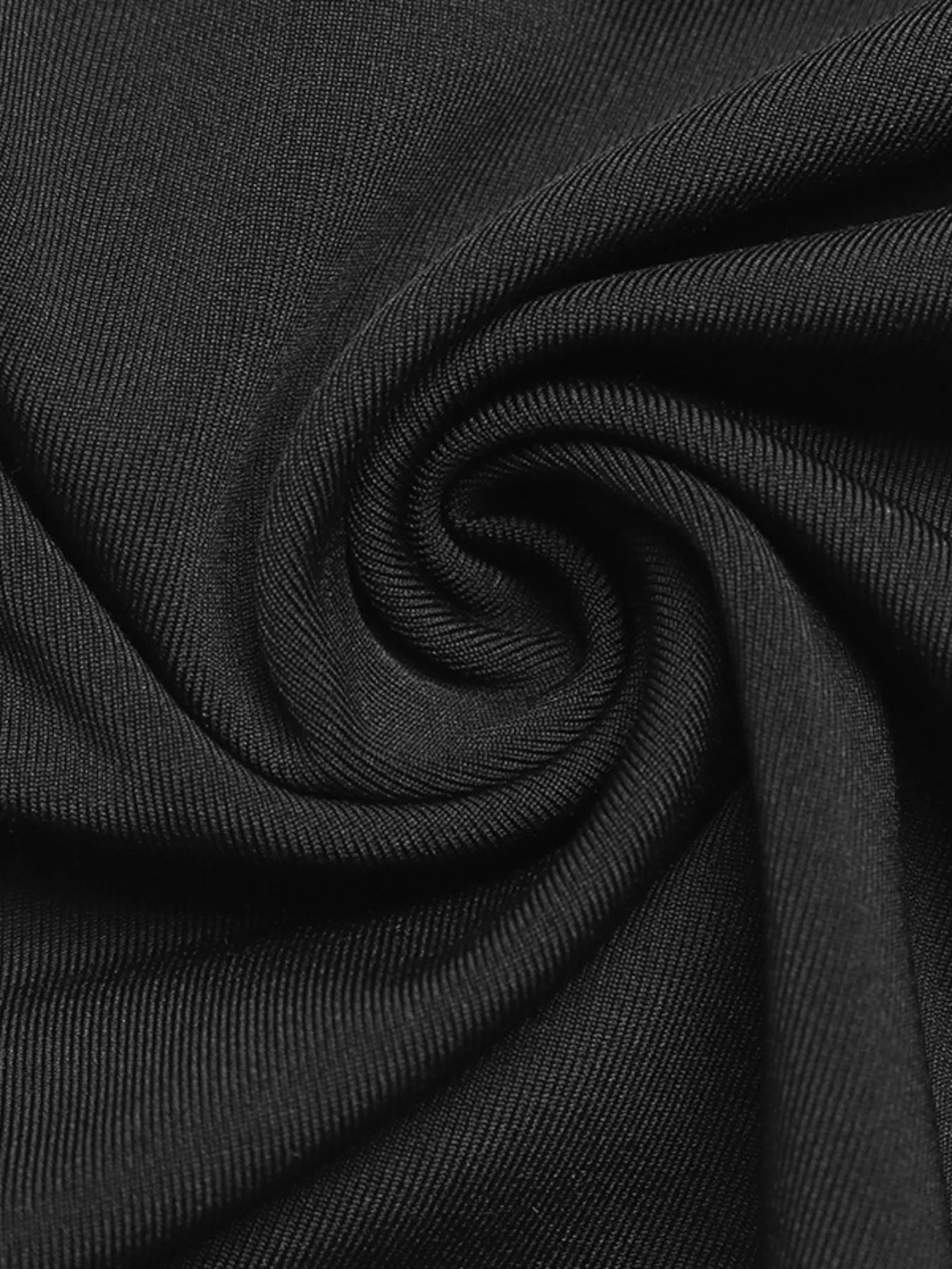 Black lace trim one shoulder bodysuit fabric detail