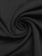 Black lace trim one shoulder bodysuit fabric detail