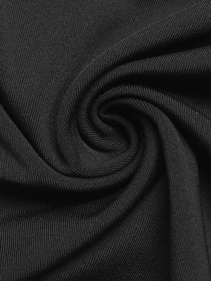 Black lace trim one shoulder bodysuit fabric detail