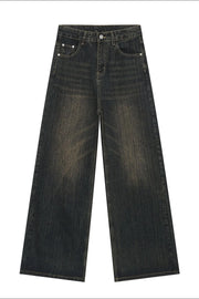 Skyline Swagger wide-leg jeans in dark wash denim with a relaxed fit.