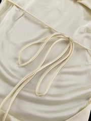 Elegant Backless Mini Dress With Long Sleeves