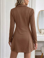 Suede-like Fit-and-flare Dress