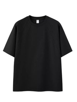 Men's Solid Color Short Sleeve T-shirt in White, fabric detail