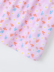 Children S Ruffled Floral Print Dress, close-up detail