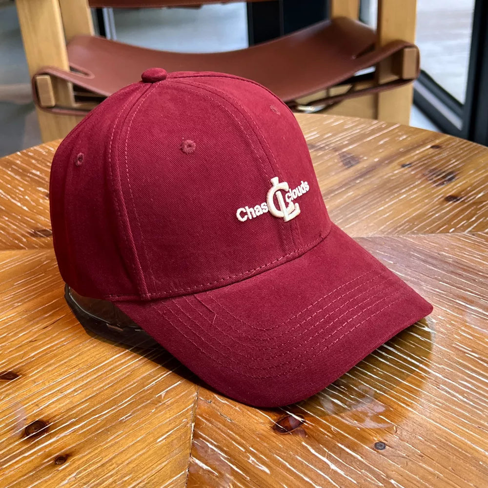 Embroidered Cotton Baseball Cap With Charm