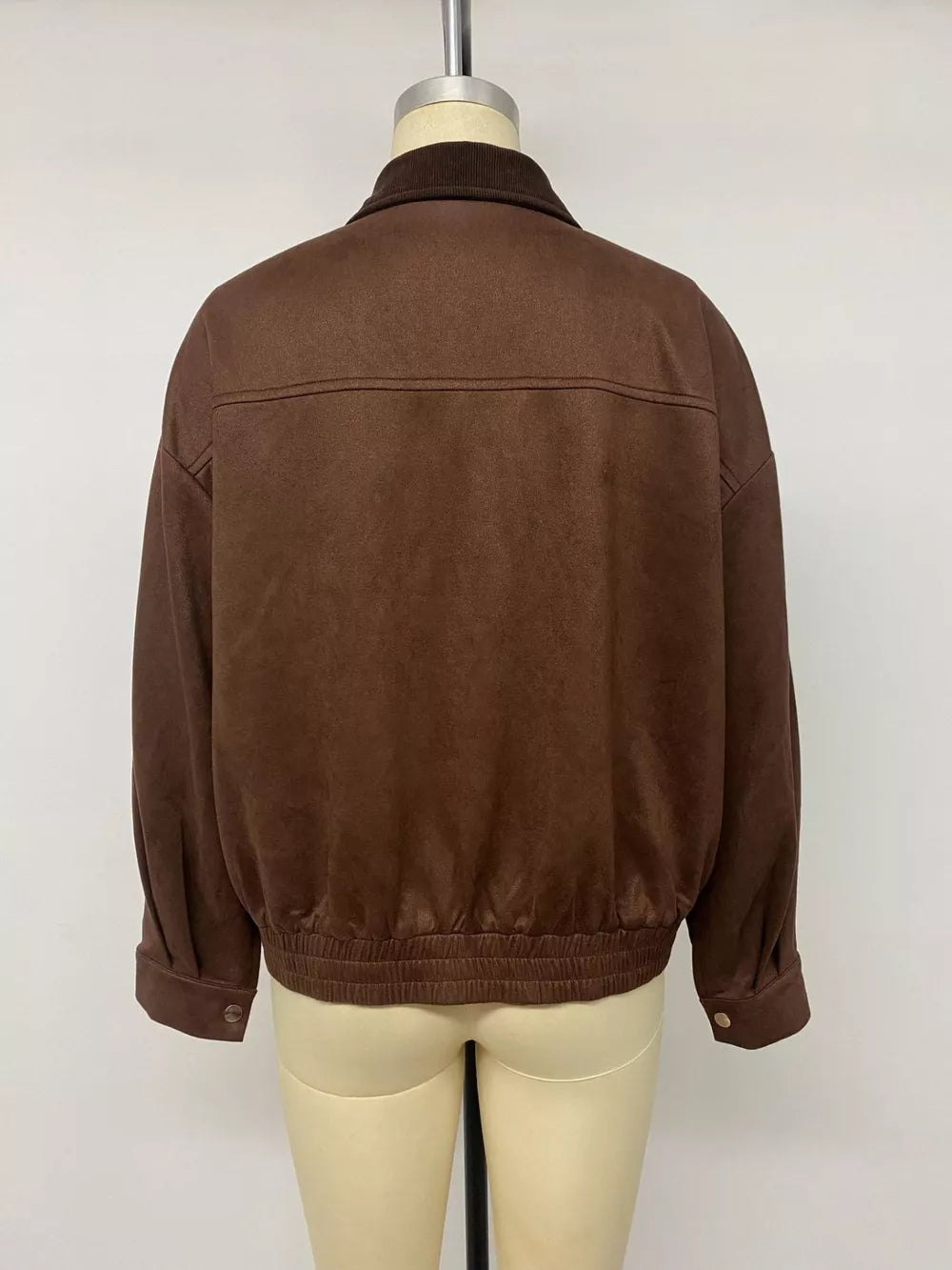 Button-down Oversized Jacket in Coffee Brown, view 15