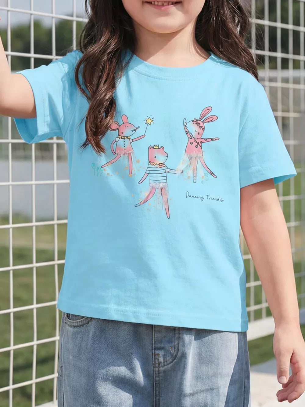 Children's Dancing Friends Graphic T-shirt, front view